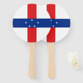 Éventail Drapeau des Antilles néerlandaises (Devant et derrière)