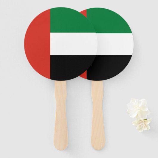 Éventail Drapeau des Émirats arabes unis (Devant et derrière)