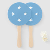 Éventail Drapeau des États fédérés de Micronésie (Devant et derrière)