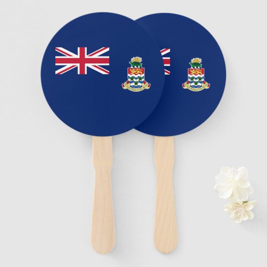 Éventail Drapeau des îles Caïmans (Devant et derrière)