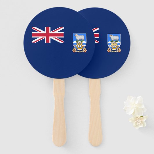 Éventail Drapeau des îles Falkland (Devant et derrière)