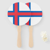 Éventail Drapeau des îles Féroé (Devant et derrière)