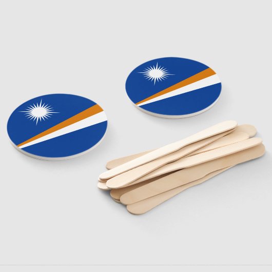 Éventail Drapeau des Îles Marshall (Non-assemblé)