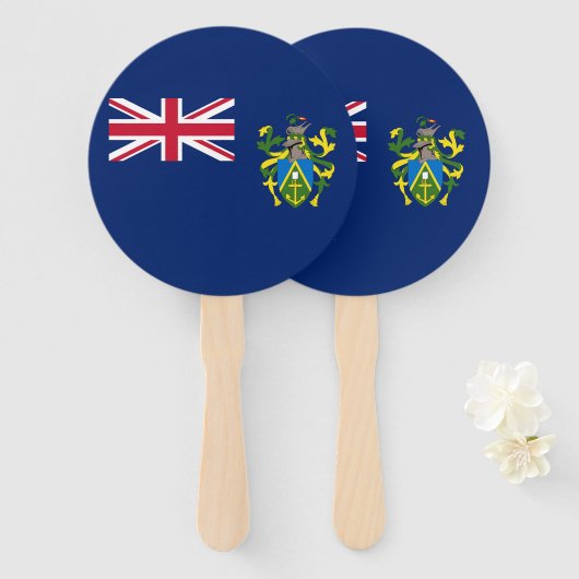 Éventail Drapeau des îles Pitcairn (Devant et derrière)
