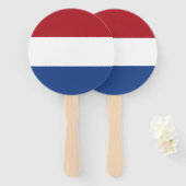 Éventail Drapeau des Pays-Bas (Devant et derrière)
