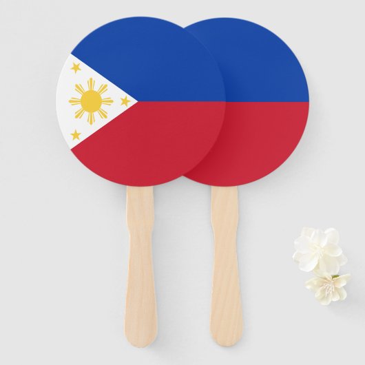 Éventail drapeau des Philippines (Devant et derrière)