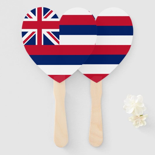 Éventail Drapeau d'État d'Hawaii (Devant et derrière)