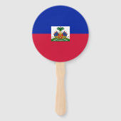 Éventail Drapeau d'Haïti (Dos)