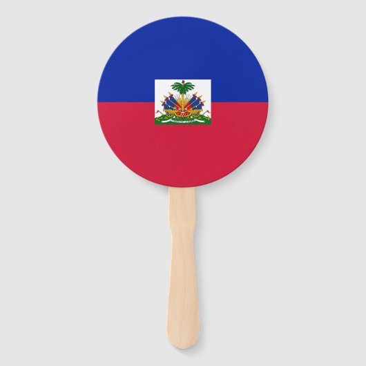 Éventail Drapeau d'Haïti (Devant)