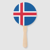 Éventail Drapeau d'Islande (Dos)