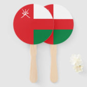 Éventail Drapeau d'Oman (Devant et derrière)