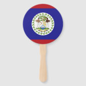 Éventail Drapeau du Belize (Devant)