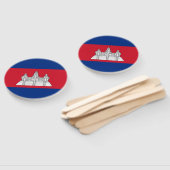 Éventail drapeau du Cambodge (Non-assemblé)