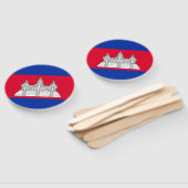 Éventail Drapeau du Cambodge patriotique (Non-assemblé)