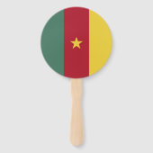 Éventail drapeau du Cameroun (Dos)