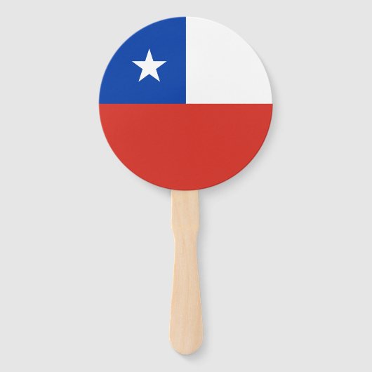 Éventail Drapeau du Chili (Dos)