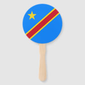 Éventail Drapeau du Congo Kinshasa (Dos)