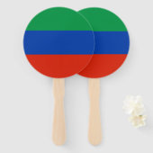 Éventail Drapeau du Daghestan (Devant et derrière)