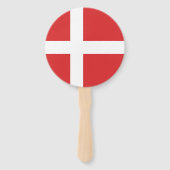 Éventail Drapeau du Danemark (Dos)