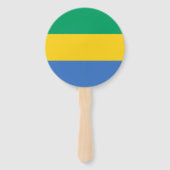 Éventail Drapeau du Gabon (Dos)