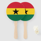 Éventail Drapeau du Ghana (Devant et derrière)