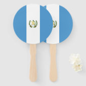 Éventail Drapeau du Guatemala (Devant et derrière)