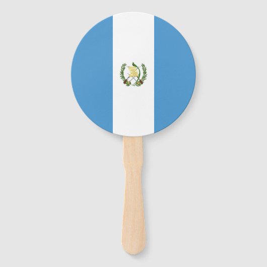 Éventail Drapeau du Guatemala (Devant)