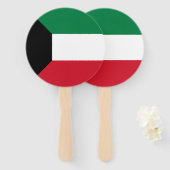 Éventail Drapeau du Koweït (Devant et derrière)