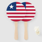 Éventail Drapeau du Liberia (Devant et derrière)