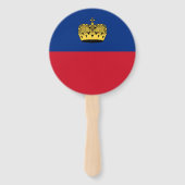 Éventail Drapeau du Liechtenstein (Dos)