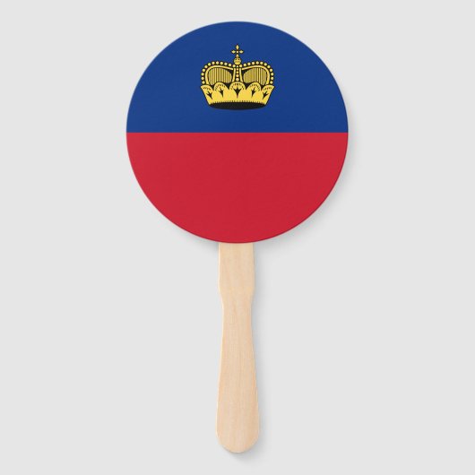 Éventail Drapeau du Liechtenstein (Devant)