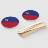 Éventail Drapeau du Liechtenstein (Non-assemblé)
