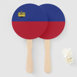 Éventail Drapeau du Liechtenstein