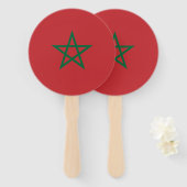 Éventail Drapeau du Maroc (Devant et derrière)