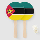 Éventail Drapeau du Mozambique (Devant et derrière)