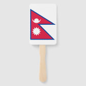Éventail Drapeau du Népal (Dos)