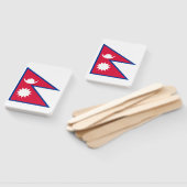 Éventail Drapeau du Népal (Non-assemblé)