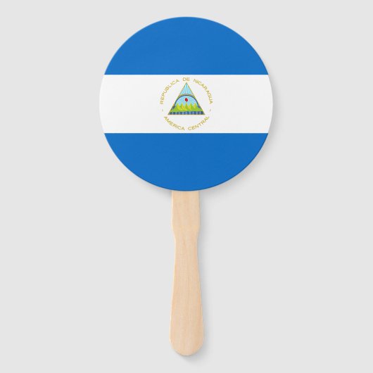 Éventail Drapeau du Nicaragua (Devant)