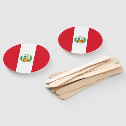 Éventail Drapeau du Pérou (Non-assemblé)