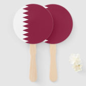 Éventail Drapeau du Qatar (Devant et derrière)