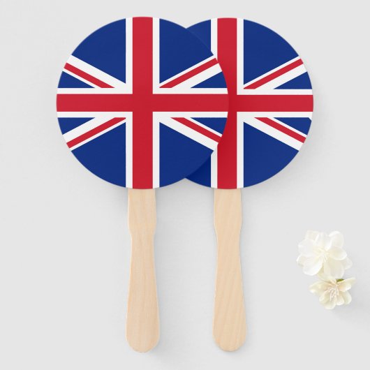 Éventail Drapeau du Royaume-Uni (Devant et derrière)