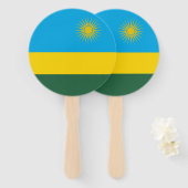 Éventail Drapeau du Rwanda (Devant et derrière)
