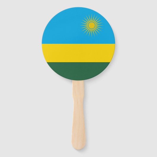 Éventail Drapeau du Rwanda (Devant)