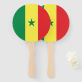 Éventail Drapeau du Sénégal (Devant et derrière)
