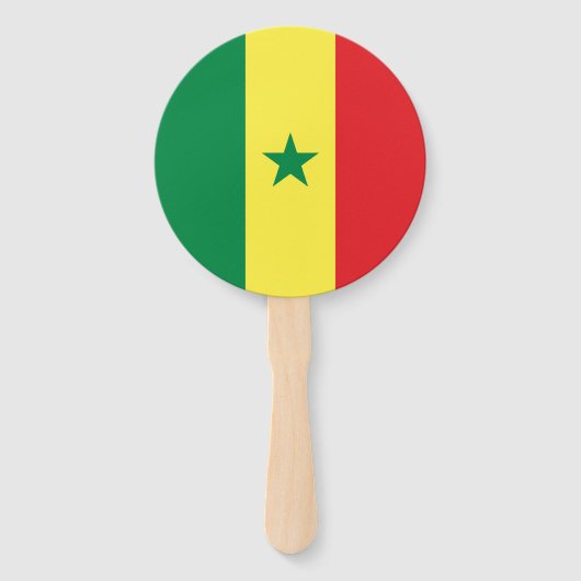 Éventail Drapeau du Sénégal (Devant)