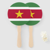 Éventail Drapeau du Suriname (Devant et derrière)