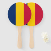 Éventail Drapeau du Tchad (Devant et derrière)