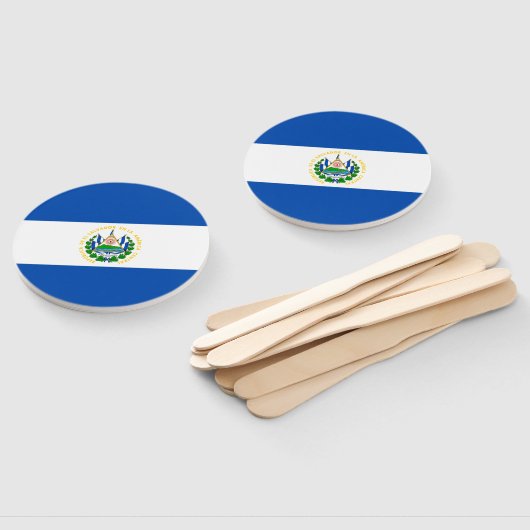 Éventail Drapeau El Salvador (Non-assemblé)