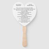 Éventail Drapeau en forme de coeur avec hymne national Lyir (Dos)