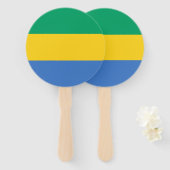 Éventail Drapeau Gabon (Devant et derrière)